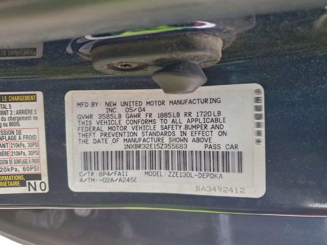 Toyota Corolla Ce Image 9