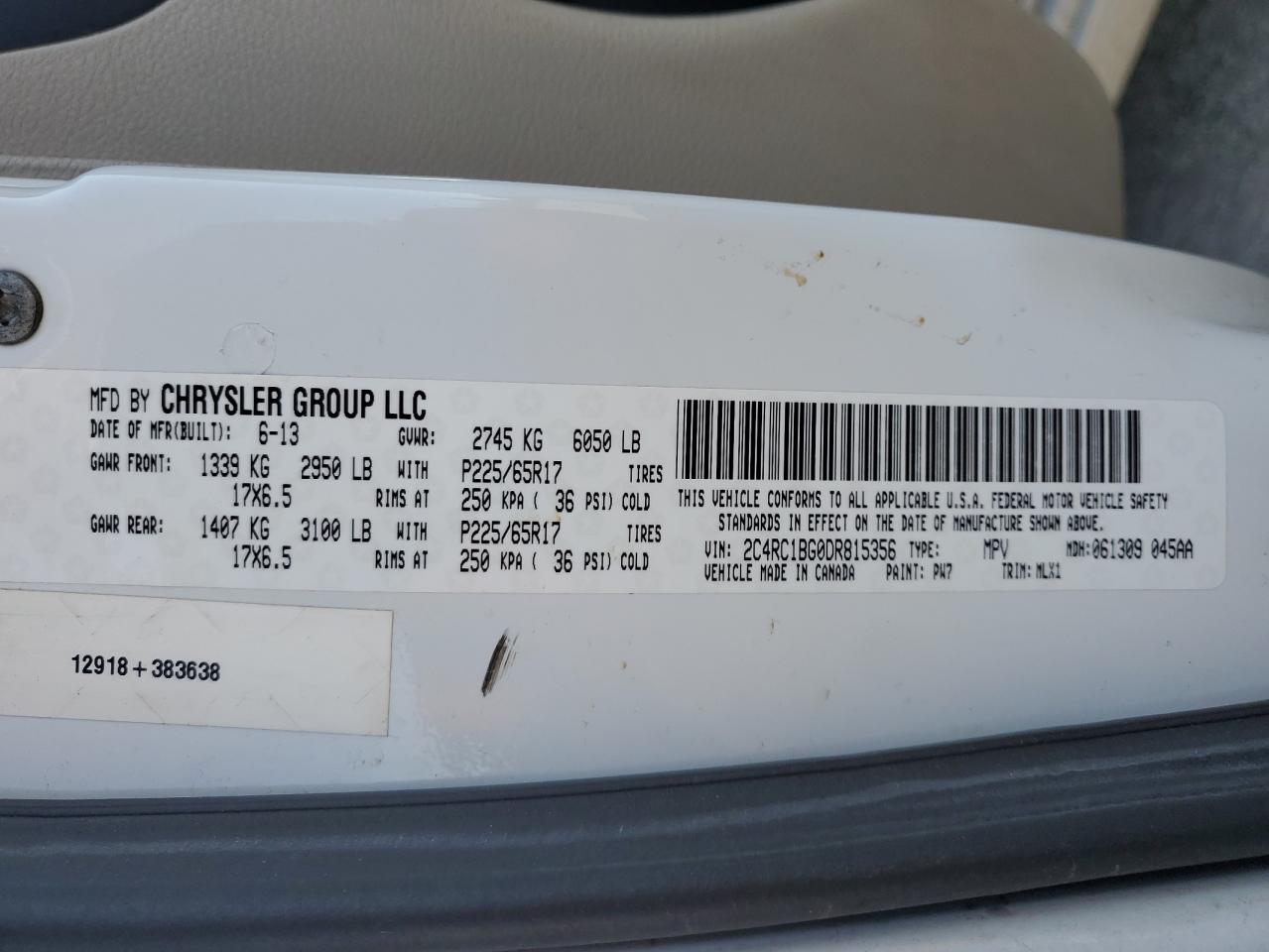 Chrysler Minivan Touring Image 12